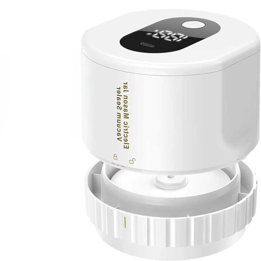 Jar Vacuum Sealer Cordless Rechargeable Automatic One-Press Wide & Standard Caps