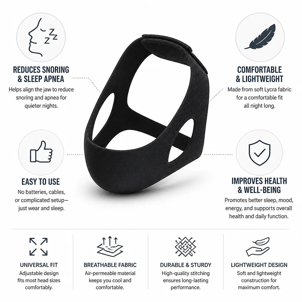 Jaw Strap Anti-Snoring Lycra Universal Fit