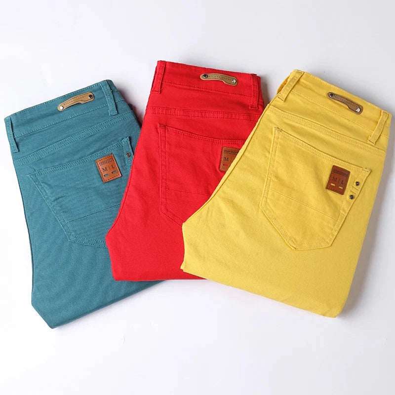 Jeans Slim Fit Straight Leg Stretch Denim