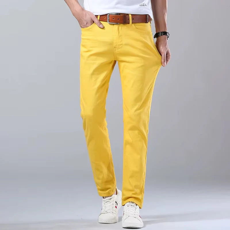 Jeans Slim Fit Straight Leg Stretch Denim