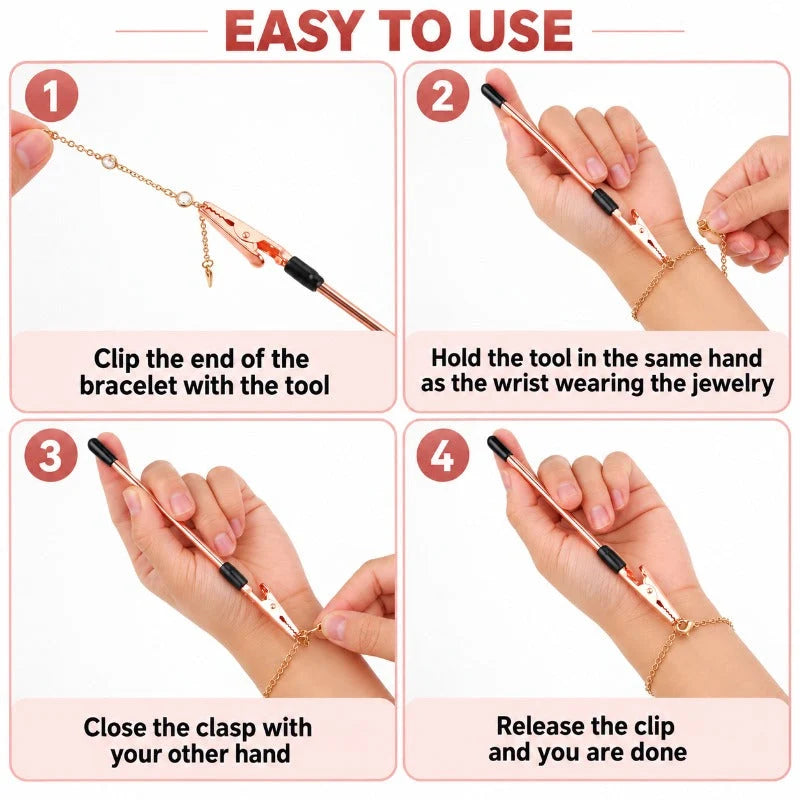 Jewelry Fastener Tool One-Hand Clasp Aid Set of 3