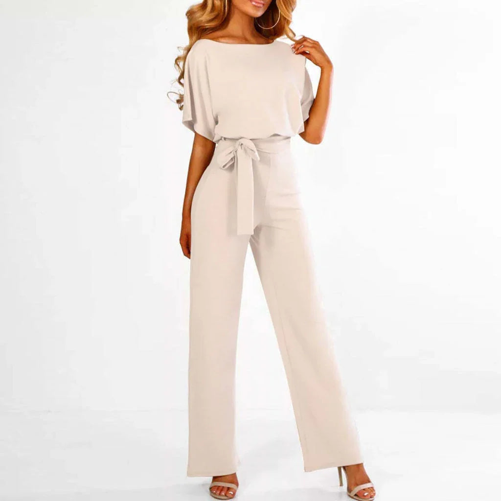 Jumpsuit Fitted Cotton Blend Wrinkle-Resistant Machine Washable