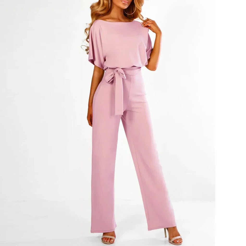 Jumpsuit Fitted Cotton Blend Wrinkle-Resistant Machine Washable