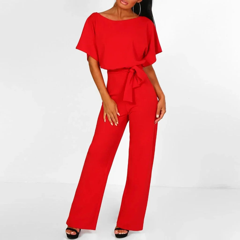 Jumpsuit Fitted Cotton Blend Wrinkle-Resistant Machine Washable