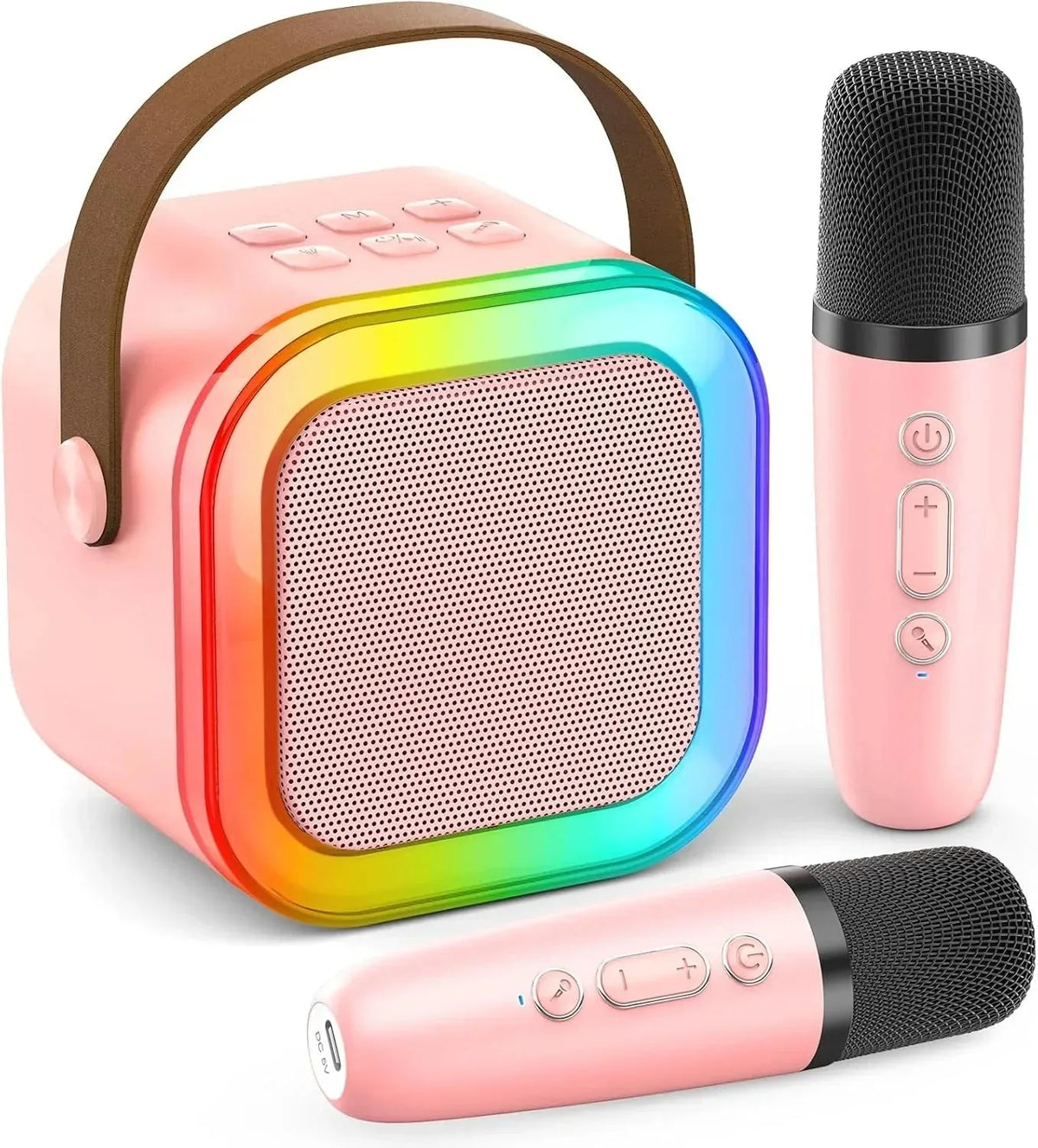 Karaoke Speaker Set Bluetooth 5.0 Dual Microphones Voice Effects