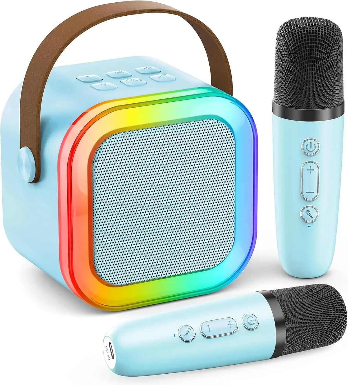 Karaoke Speaker Set Bluetooth 5.0 Dual Microphones Voice Effects