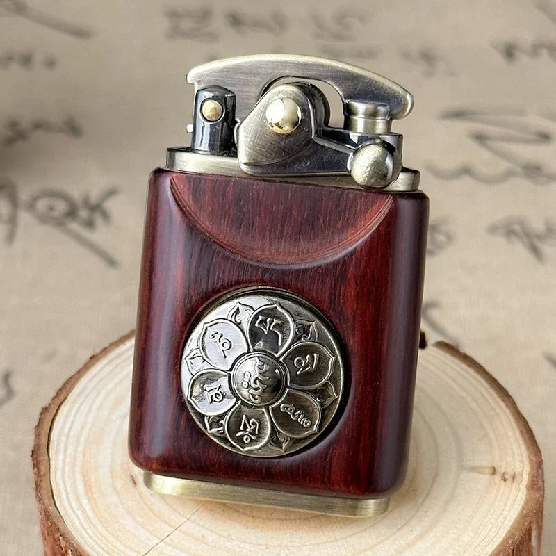 Kerosene Lighter Wood Finish Retro Design