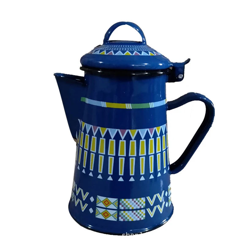 Kettle Enamel Stovetop Compatible Ergonomic Handle