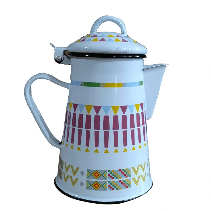 Kettle Enamel Stovetop Compatible Ergonomic Handle
