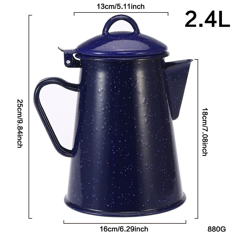 Kettle Enamel Stovetop Compatible Ergonomic Handle