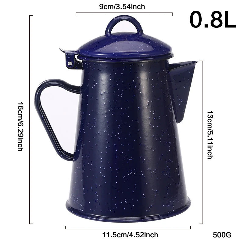 Kettle Enamel Stovetop Compatible Ergonomic Handle
