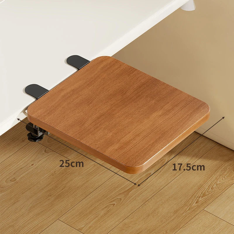 Keyboard Tray Bamboo Clamp-Mounted Pull-Out