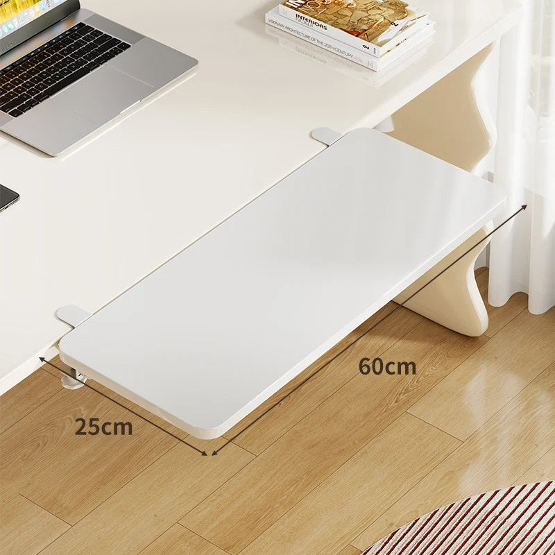 Keyboard Tray Bamboo Clamp-Mounted Pull-Out