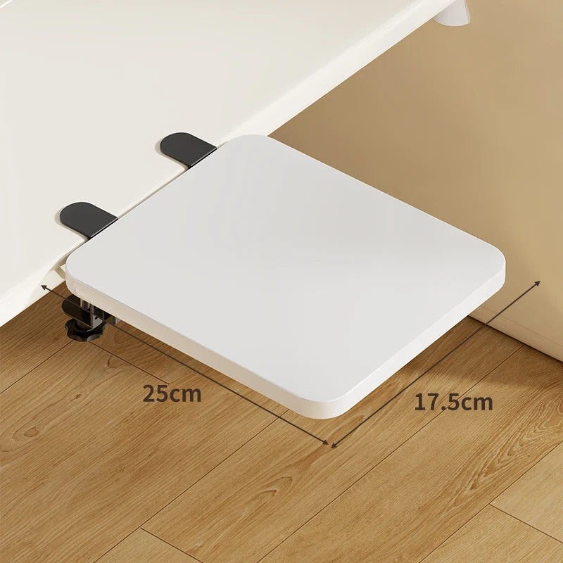 Keyboard Tray Bamboo Clamp-Mounted Pull-Out