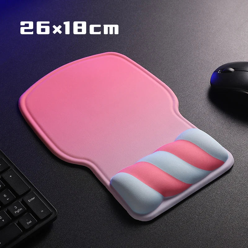 Keyboard Wrist Rest Silicone Wave Design Ergonomic Support Wipe-Clean Surface