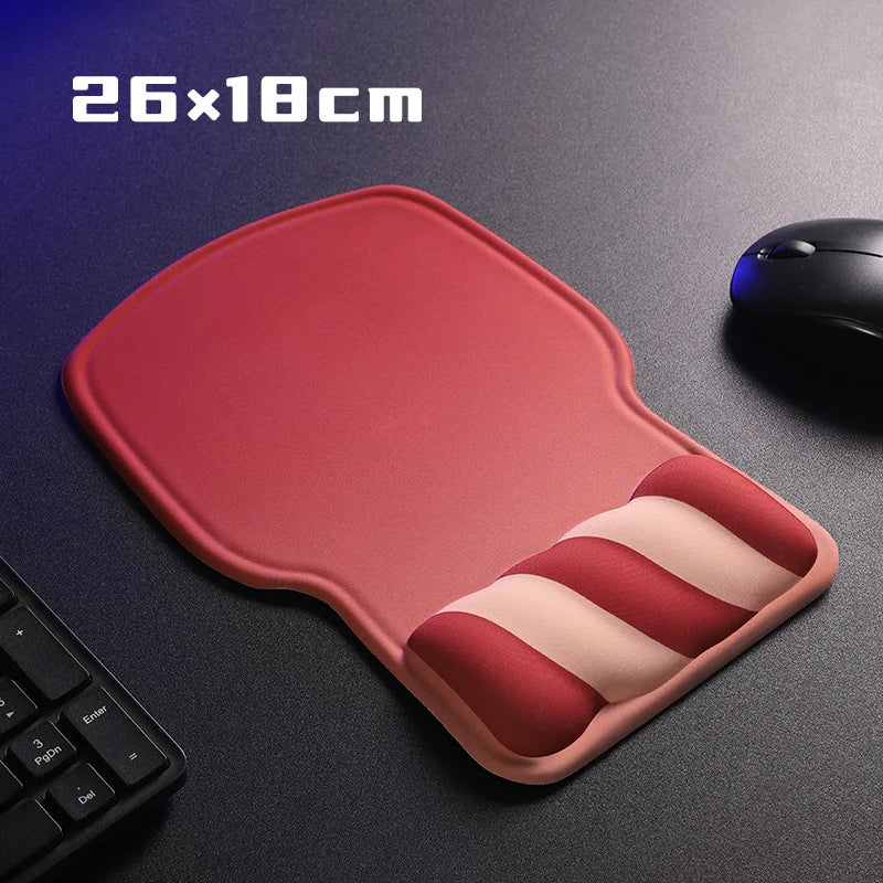 Keyboard Wrist Rest Silicone Wave Design Ergonomic Support Wipe-Clean Surface