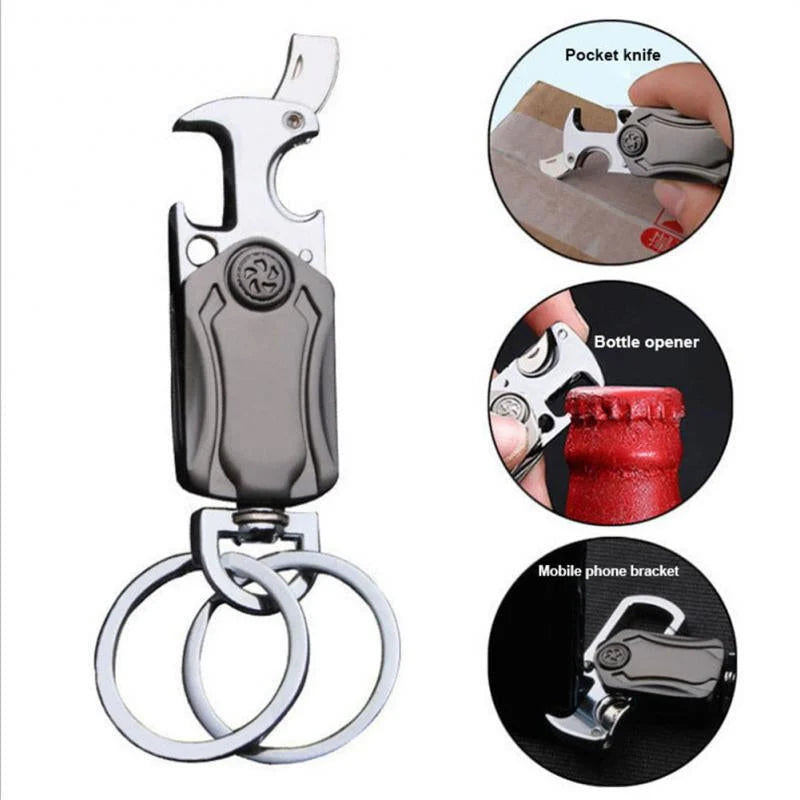 Keychain 360-Degree Rotating Multifunctional Aluminum Alloy