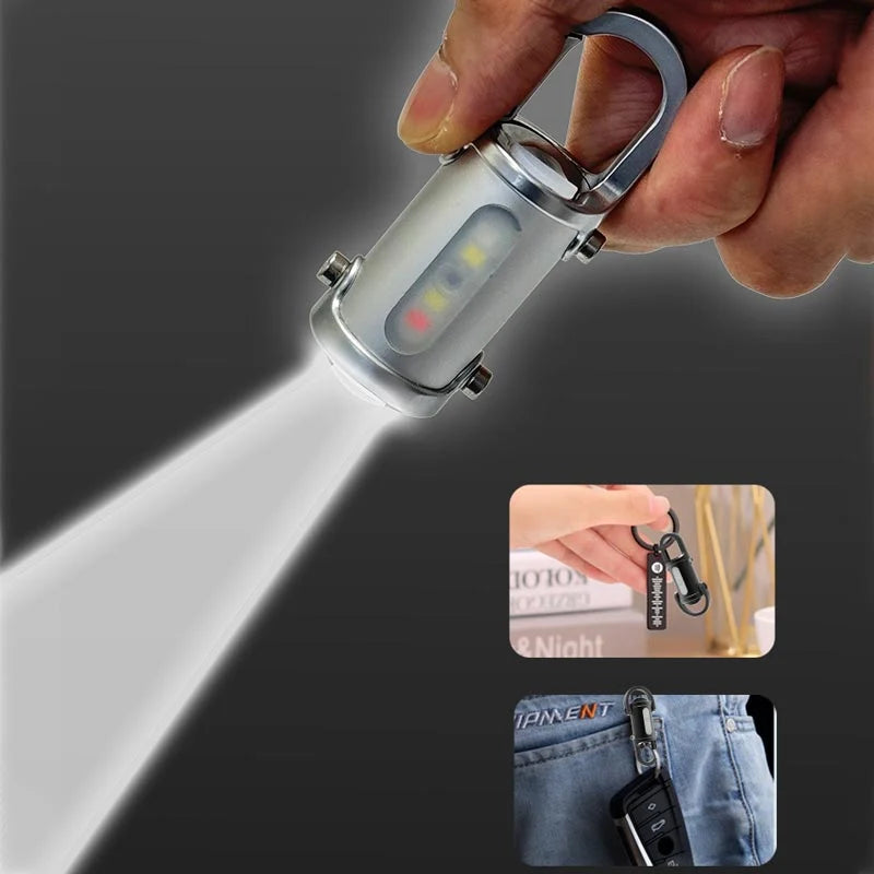 Keychain Flashlight 1200 Lumens Built-In Power Bank