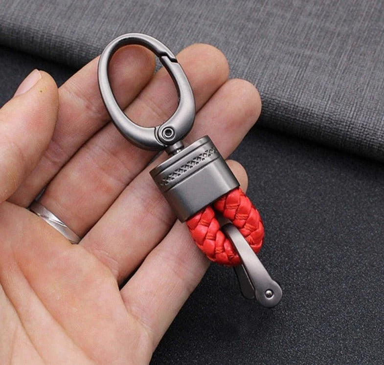 Keychain Lanyard Woven Loop Metal Key Ring for Neck or Belt Carrying