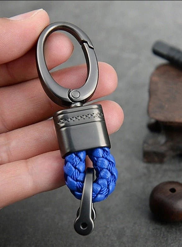 Keychain Lanyard Woven Loop Metal Key Ring for Neck or Belt Carrying