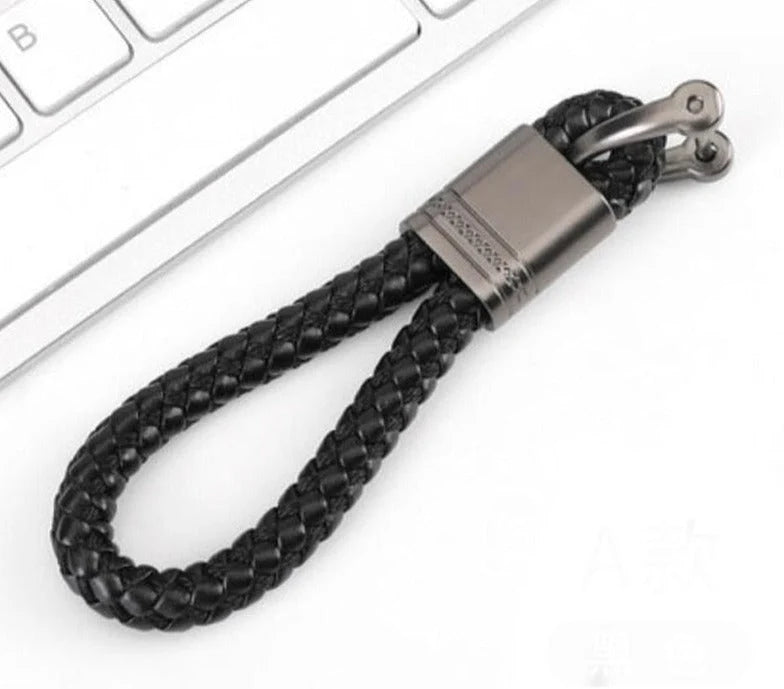 Keychain Lanyard Woven Loop Metal Key Ring for Neck or Belt Carrying