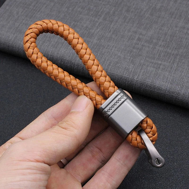 Keychain Lanyard Woven Loop Metal Key Ring for Neck or Belt Carrying