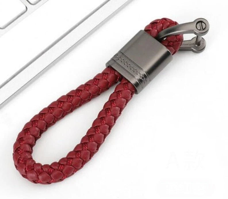 Keychain Lanyard Woven Loop Metal Key Ring for Neck or Belt Carrying