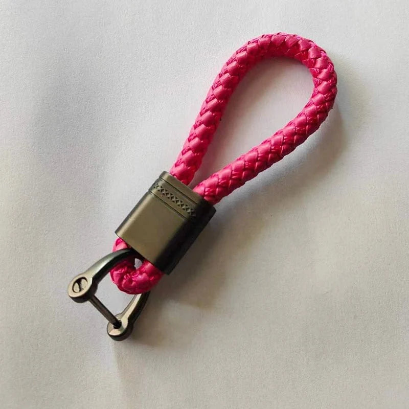 Keychain Lanyard Woven Loop Metal Key Ring for Neck or Belt Carrying