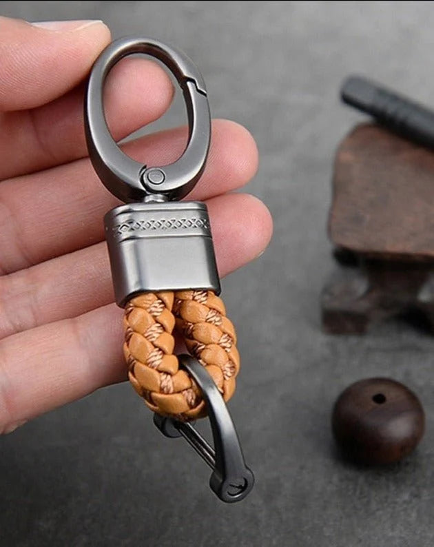 Keychain Lanyard Woven Loop Metal Key Ring for Neck or Belt Carrying