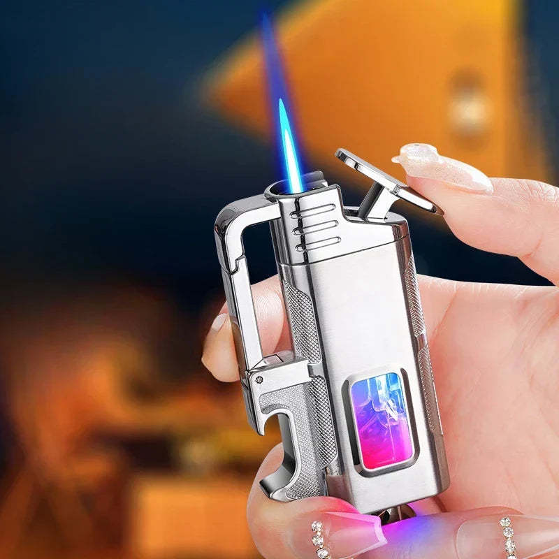 Keychain Lighter Windproof Built-In Bottle Opener