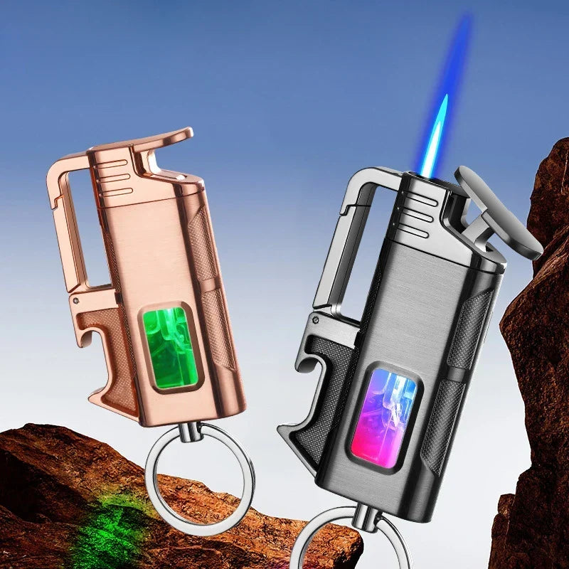 Keychain Lighter Windproof Built-In Bottle Opener