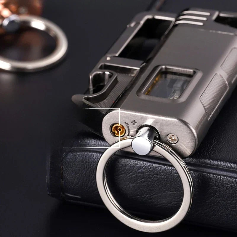 Keychain Lighter Windproof Built-In Bottle Opener