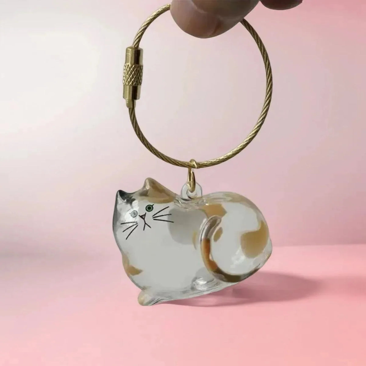 Keychain Pet Fur Keepsake Clear Capsule