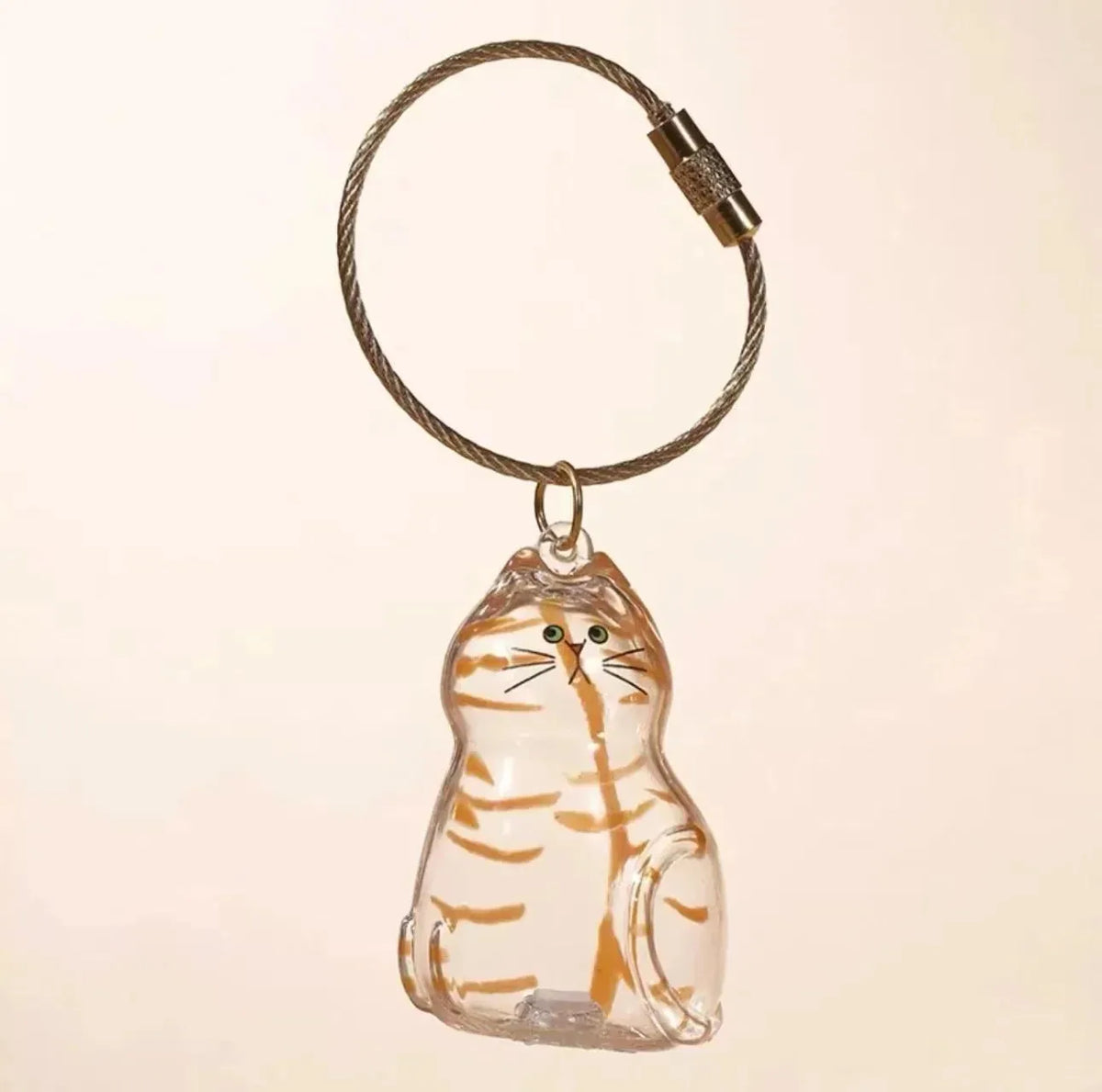 Keychain Pet Fur Keepsake Clear Capsule