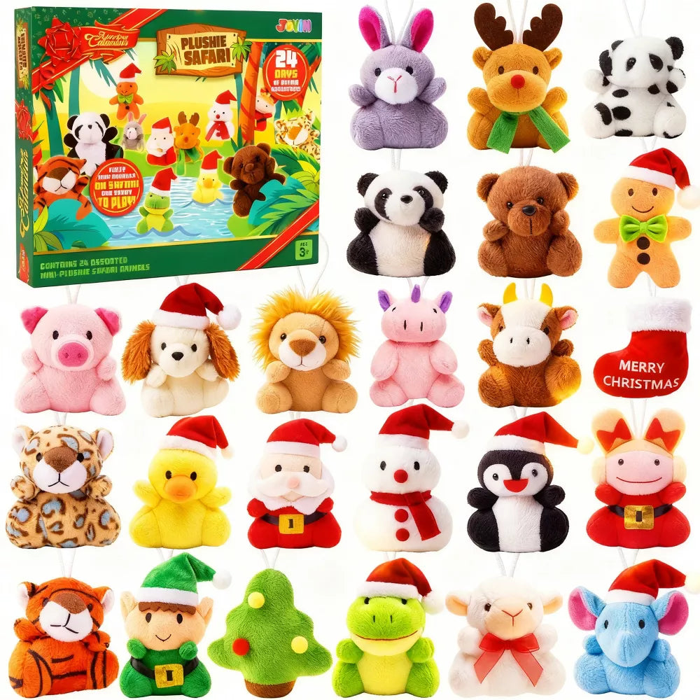 Kids Advent Calendar 24 Mini Plush Animals