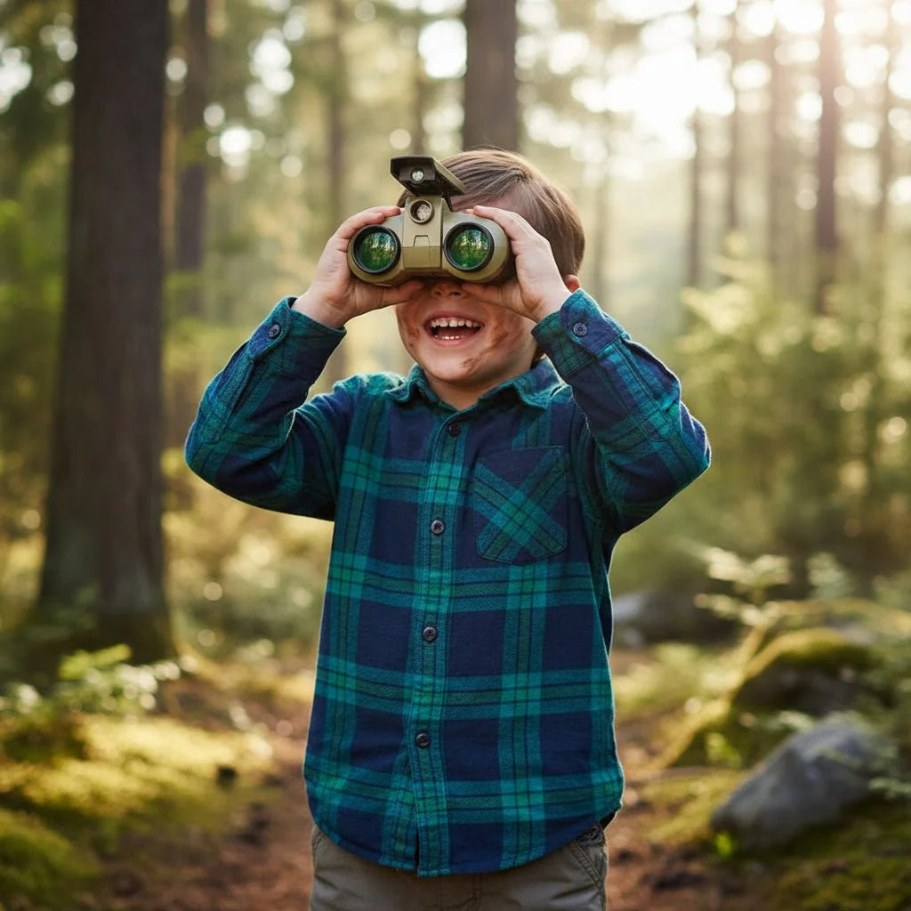 Kids Binoculars Lightweight Day & Night Viewing Impact-Resistant Plastic