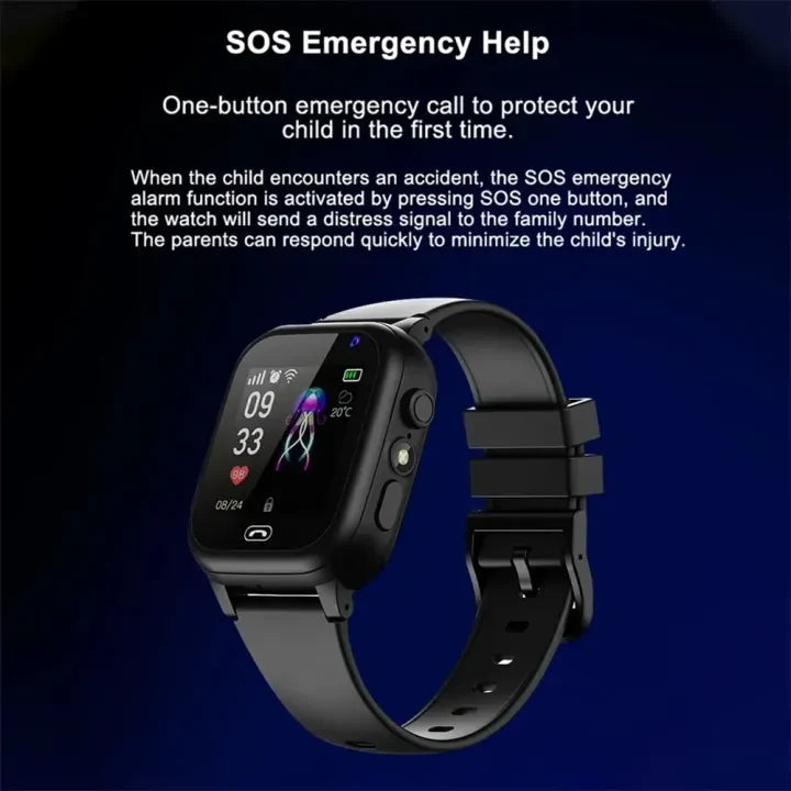 Kids GPS Smartwatch Real-Time Tracking & SOS Button