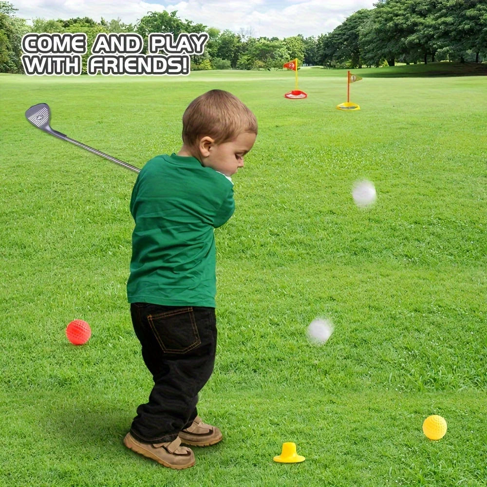 Kids Golf Set Telescopic Adjustable Clubs With Targets & Balls