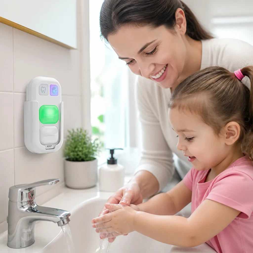 Kids Hygiene Timer LED Guided 2-Min Mode Suction Mount