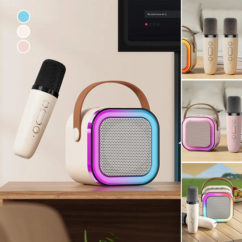 Kids Karaoke Machine Bluetooth Two Wireless Microphones