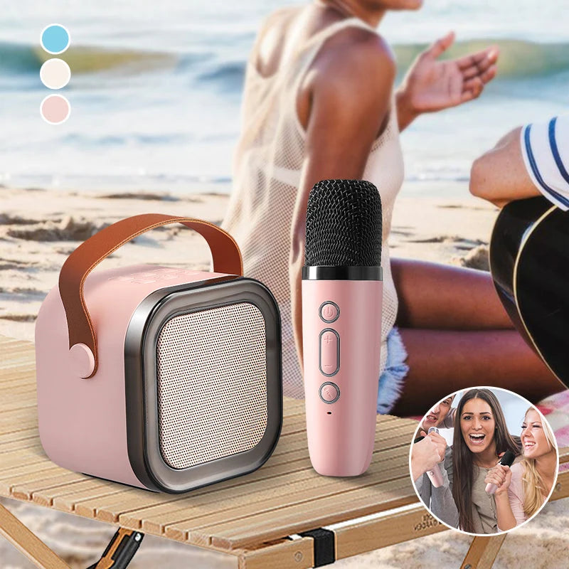 Kids Karaoke Machine Bluetooth Two Wireless Microphones
