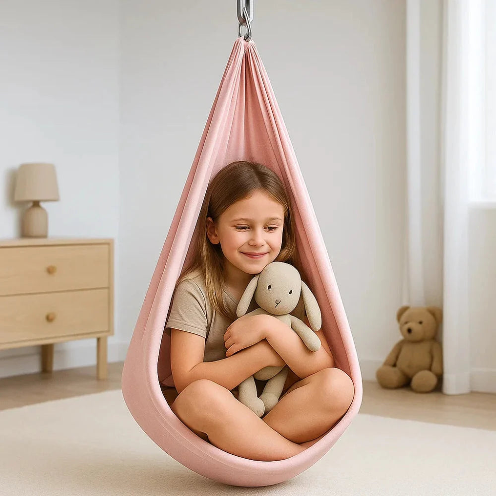 Kids Sensory Swing Breathable Stretch Cotton Ceiling Fitting Kit