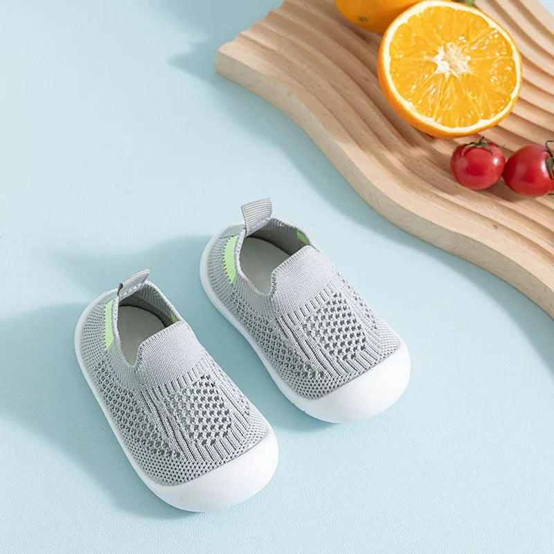 Kids Socks Rubberized Grip Sole Slip-On