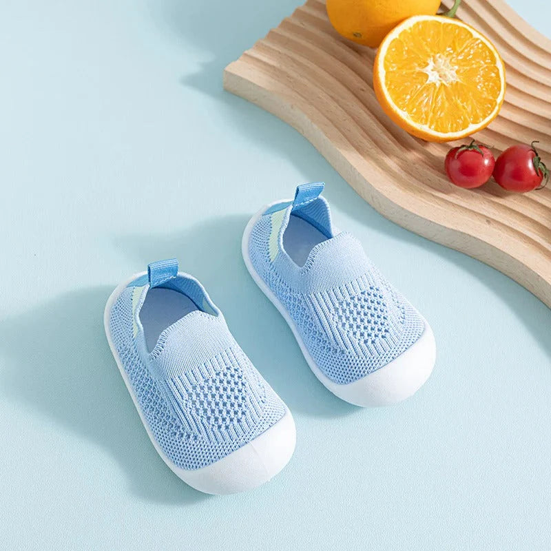 Kids Socks Rubberized Grip Sole Slip-On