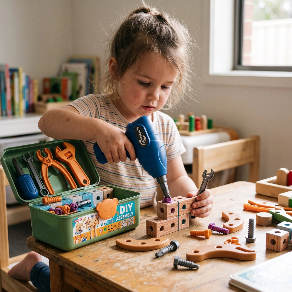Kids’ Tool Set Electric Drill 126 Pieces