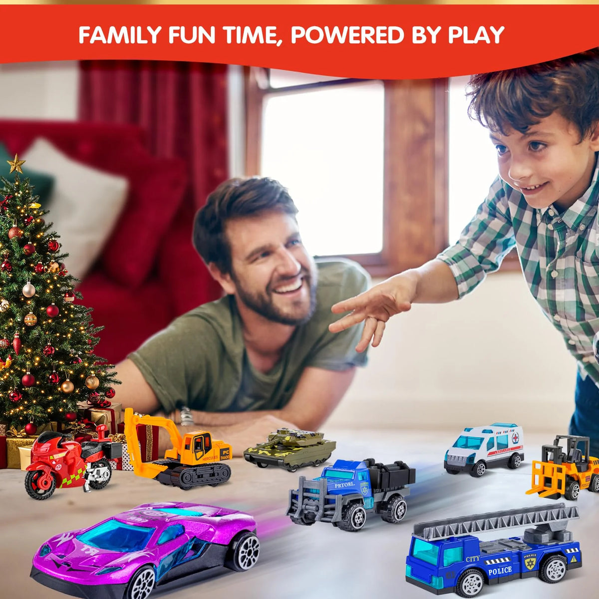 Kids Vehicle Surprise Box Set of 24 Alloy Cars