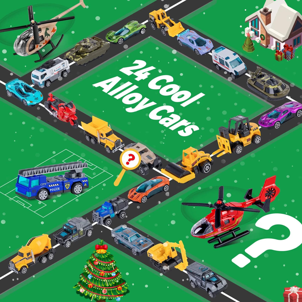 Kids Vehicle Surprise Box Set of 24 Alloy Cars