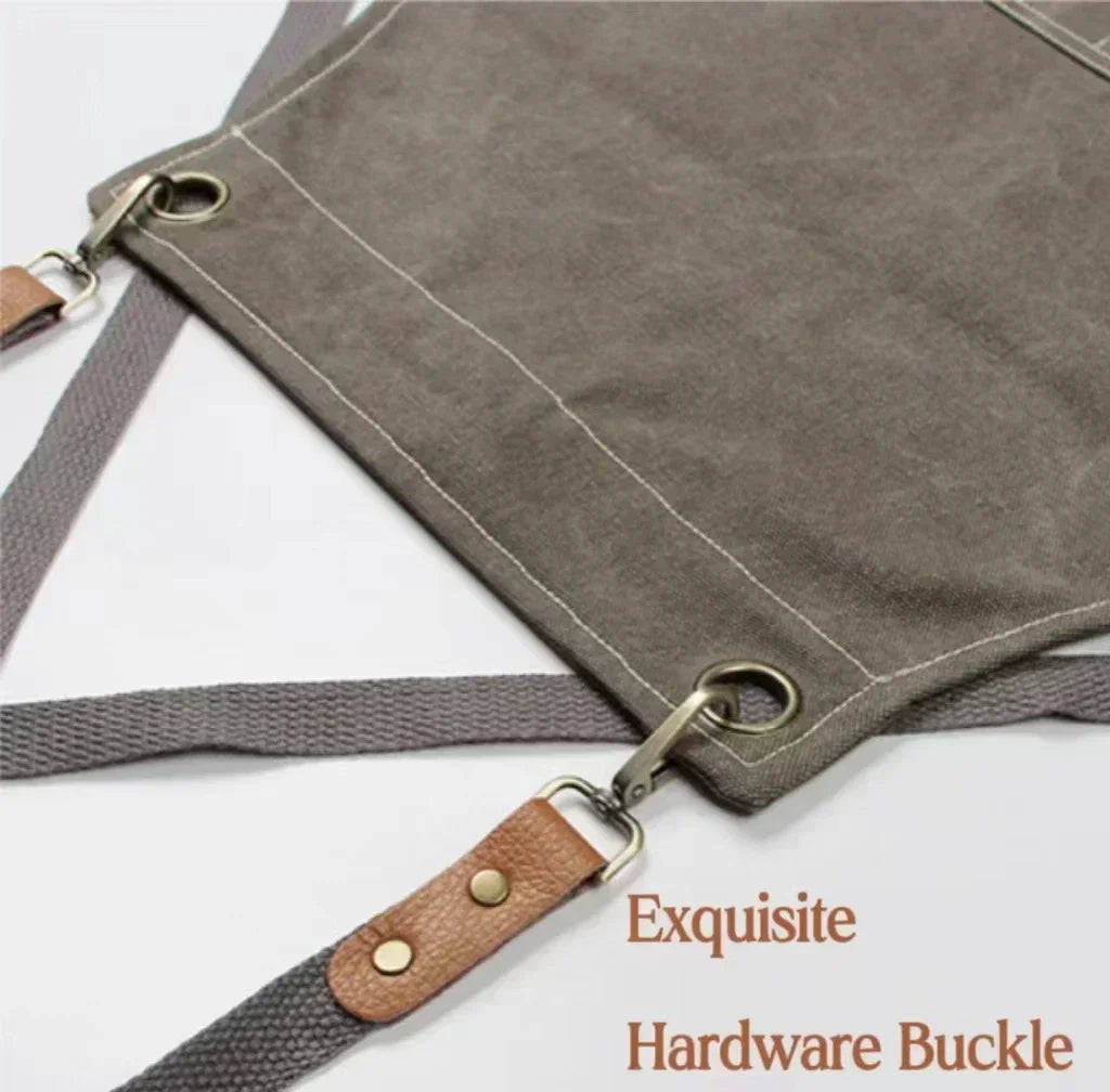 Kitchen Apron Heavy Canvas Adjustable Fit Front Pockets