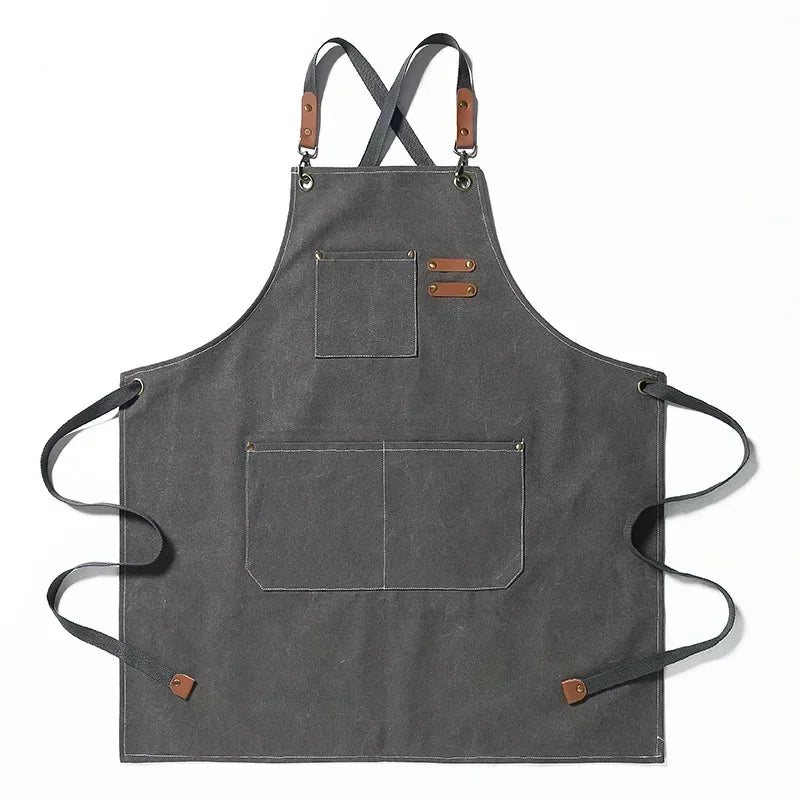 Kitchen Apron Heavy Canvas Adjustable Fit Front Pockets