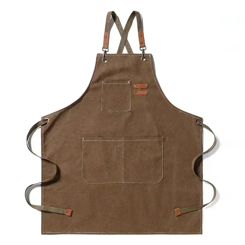 Kitchen Apron Heavy Canvas Adjustable Fit Front Pockets